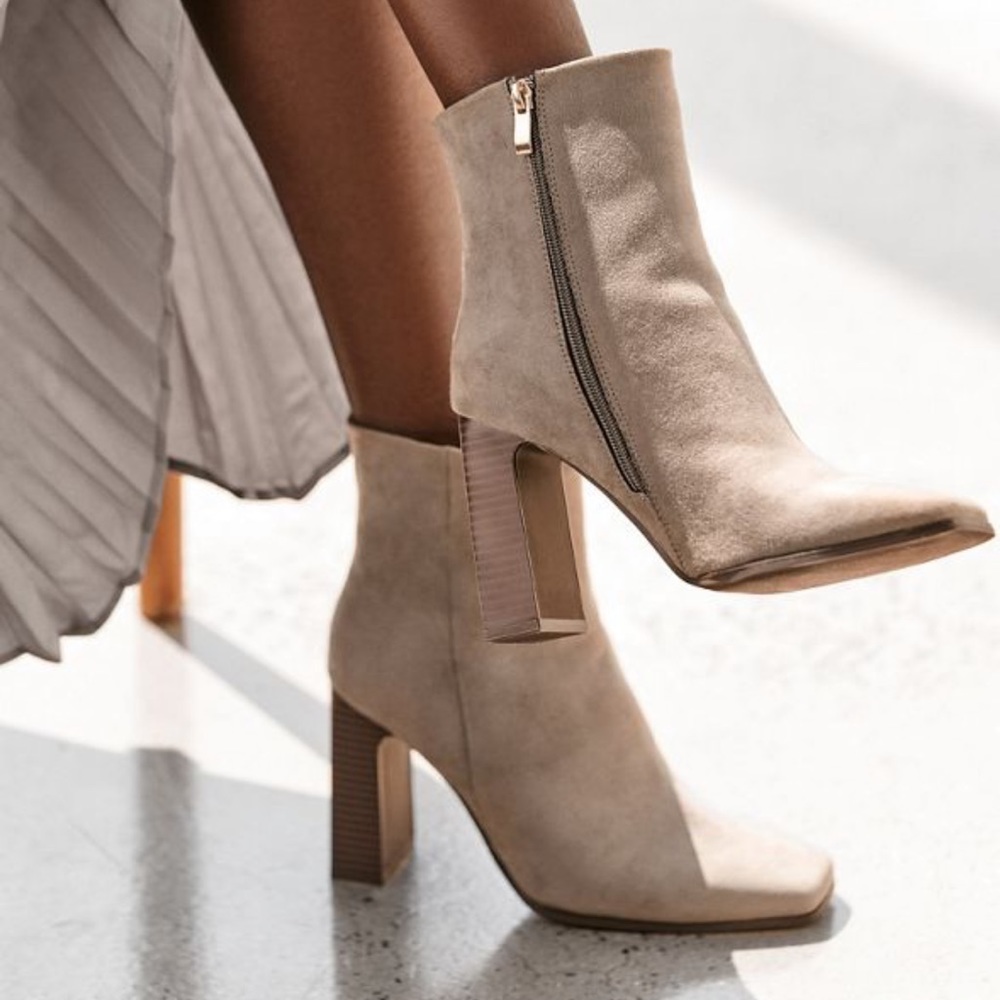 Block heeled booties!